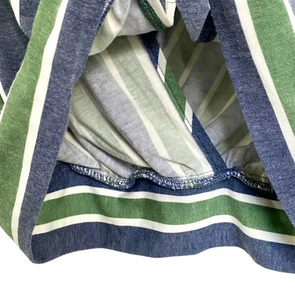 Poison Ivy Green & Blue  Back Tie Wrap Crop Top - Picture 5 of 8